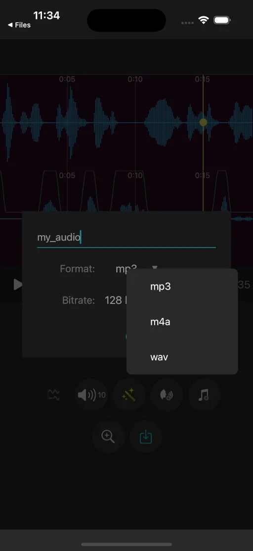 Export in different formats
