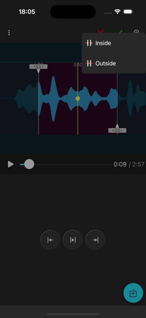 Trim inside or outside